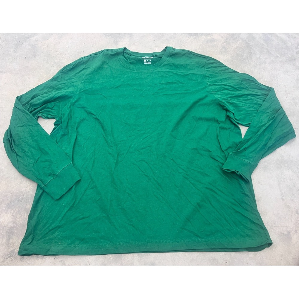 Nike T-Shirt Mens 3XL Green Long Sleeve Training Workout Activewear Running Tee